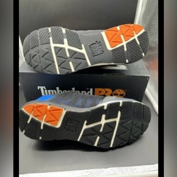 Men's Gray and Blue Timberland Pro Radius Composite Safety Toe Size 15 - Picture 4 of 7